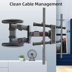 XinleTech 35 Inch Long Arm TV Wall Mount for 37-75 Inch TVs,Full Motion Corner Mount with Extension,±90°Swivel,Tilt&Level Adjust,Max VESA 800x600mm,Heavy-Duty TV Mount,XL-DY858S