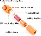 90 Degree 12mm 350A 95mm² Single Core Plug for Energy Storage Battery IP67 Waterproof EV Battery Container Connector,1PC (Orange, 350A)