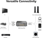 WiiM Amp Ultra with Voice Remote 2 | 100W Streaming Amplifier with Premium ESS ES9039Q2M DAC & Dual TI TPA3255 Amps | Built-in RoomFit EQ & Touchscreen | HDMI ARC, Optical, RCA Inputs | Space Gray