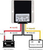 MGGi DC Boost Converter, 12V to 24V 10A 240W Voltage Booster, DC Power Supply Module, Waterproof - for Car, Truck, Boat, Electric Bike