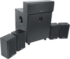 Rockville HTS820 1500W 5.1 Channel Home Theater System with 8" Subwoofer, Bluetooth, USB, Includes Remote and Speaker Mounts - Perfect for Movies, Music, Karaoke