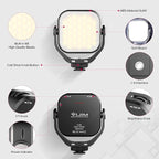ULANZI VL66 Bi-Color Adjustable Rechargeable 2500-6500K - Mini Video Portable Light on Cam, 2000mAh CRI95+ Dimmable, Ultra Bright Photo & Video Lighting, LED Fill Lamp for DSLR Camcorder Action Camera