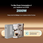 BESTRANS 2000W Step Up Transformer 110v to 220v Converter, Heavy Duty Voltage Converter 110v-120v to 220v-240v with Dual Outlets, Overload Protection & Ultra-Quiet for Home Appliances, Light Grey