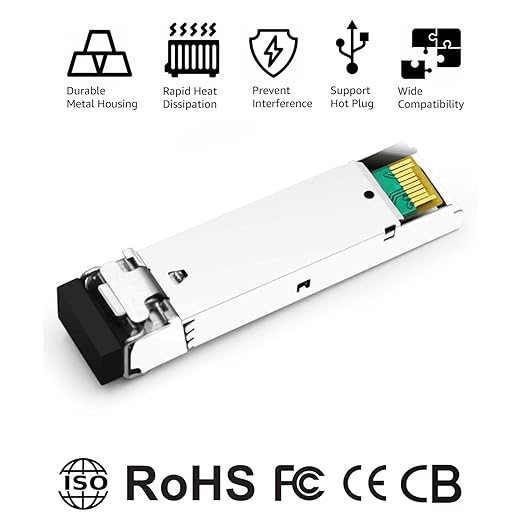 OPSTRAN 1000BASE-EX SFP Optical Transceiver Module Compatible with Netgear AGM732F 1310nm 40km DDM Duplex LC SMF 4 Pack