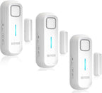 DAYTECH Refrigerator Door Alarm Freezer Door Left Open Alarm with Delay 1/2/3/4 mins Window Door Ajar Alert Fridge Alert 0 to 120 dB for Freezer Home Store Business Office 3 Sets White