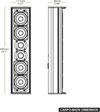 Sound Town Weatherproof Compact Aluminum Line Array Column Speaker with Wall Mount Bracket, 4 x 3 Woofers, 2 x 1.2 Dome Tweeters, White, for Church, Indoor & Outdoor Installation (CARPO-M42W)