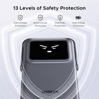 UGREEN Uno Magnetic Power Bank, Wireless Portable Charger, 20W Fast Charging Battery Pack with Foldable Stand and TFT Display 5000mAh for iPhone 17/17 Air/17 Pro/17 Pro Max/16/15/14/13 Series, Black