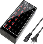USB Charger Station, C Charging Block, 100W (20A) 24 Port Multiple USBCharger Desktop Wall Charger Hub 12 USB A 12 USB C Compatible for Apple iPhone, iPad, Samsung Galaxy, Laptop, Pixel, Phones