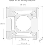 Fasgear Mac mini M4 Vesa Mount Pure Aluminum, Under Desk Mounting Bracket for Monitors with Anti-Theft Function, Metal Wall Mounted VESA Compatible with Mac mini M4 Pro 2024(Silver)