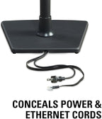 SANUS Wireless Sonos Speaker Stand for Sonos One, Play:1, & Play:3 - Audio-Enhancing Design with Built-in Cable Management - Pair (Black) - WSS22-B1