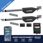 Ghost Controls Pro Dual Solar Automatic Gate Opener 30W Solar Panel and 2 Premium Wireless Keypads Bundle