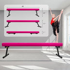 Wesky Adjustable Balance Beam,High and Low Floor Beam Gymnastics Equipment,Professional Gymnastics Beam for Kids Home Training with Foldable Legs