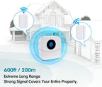 KOOSTONE Wireless Door Chime & Window Sensor Alarm - 600Ft Long Range Door Sensor for Business and Home Security Door Chime with 55 Ringtones, 5 Volume Levels, Easy Install (1 Receiver & 2 Sensors)
