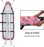 ZCFYGDX Flamingo Palm Leaf Print Ironing Board Covers (18 x 58 in) Hook & Loop Elastic Edge Easy to Install, Scorch Resistant,Lightweight & Breathable Anti-Slip & Wear-Resistant Home Size-2XL