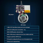Voice Module,MP3 Music Sound Chips, 16MB Sound Module for Crafts, Christmas, New Year Greeting Cards, Box with Speaker Lithium Battery Powered and USB Cable. (JR-JX7004-Magnet Sound Module)
