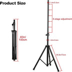 Howonder Heavy Duty Speaker Stand, PA Speaker Stand,Speaker Tripod Stand, Adjustable Height from 44 to 72 Inches，Hold up to 150lbs, HD-300 (2 Packs Black)