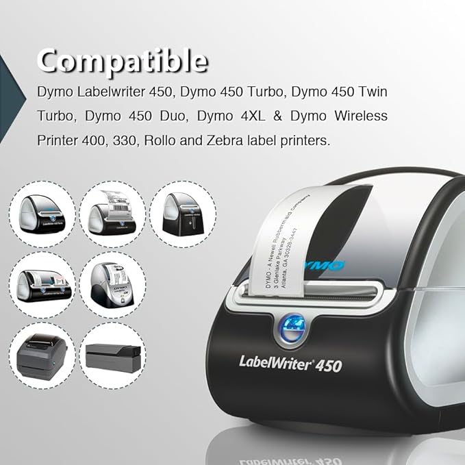 BETCKEY Colored Labels Compatible with Dymo 30323 (2-1/8" x 4") Name Badge Labels, Compatible for Dymo LabelWriter Thermal 450, 4XL & Zebra Desktop Printers [6 Rolls, 1320 Labelss, Pink]