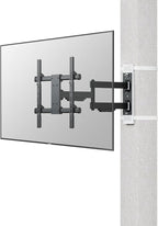 CondoMounts CLMTVA1144 Full Motion Small Pillar | Gazebo TV Mount | Round & Square TV Post Mount | NO Drill | Holds 80lbs | Fits 32-in. to 70-in. | Fits 4-in. to 12-in. Post | White Strap
