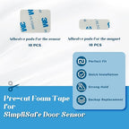 Luxify Replacement Adhesive Pads for SimpliSafe Entry Sensor 10PCS, Pre-Cut Double Sided Tape Compatible with SimpliSafe Door Sensor, Easy Installation & Strong Hold