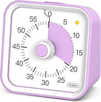 InfPokid Visual Timer for Kids with Pause Function, 60 Minute Countdown Timer for Kids Desk Study, Teaching, Kitchen Cooking, Office Meetings, Time Management for ADHD (Purple)