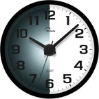 WallarGe Night Light Wall Clock for Bedroom - Silent Lighted up Wall Clock Glow in The Dark, Battery Operated for Living Room/Kitchen, Easy to Read Large Digital Display, 12 Inch