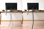 Alex Tech 20ft - 1.5 inch Cord Protector Wire Loom Tubing Cable Sleeve Split Sleeving for USB Cable Power Cord Audio Video Cable - Protect Cat from Chewing Cords - Black