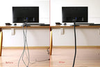 Alex Tech 10ft - 3/8 inch Cord Protector Wire Loom Tubing Cable Sleeve Split Sleeving For USB Cable Power Cord Audio Video Cable – Protect Cat From Chewing Cords - Black