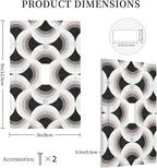 Bvtewkhz Black/White Art Marble 1 Gang Single Toggle Decorative Light Switch Covers Electrical Faceplate Switch Plates for Bathroom Kitchen Home