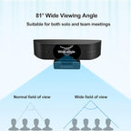 4K Webcam for PC, Ultra HD 4K 12MP Webcam with Dual Noise-Reducing Mics, PDAF Autofocus, Streaming Camera for PC, Mac, Laptop, 81° FOV, Ideal for High-end Business Meeting with Skype, Teams, Zoom