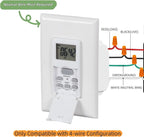 in Wall Digital Timer Switch, Indoor 7 Day Light Switch timers, 125V,15A Programmable Switch Timer for Lights, Fans, Motors, Neutral Wire Required, 7 ON/Off Settings,ETL Listed