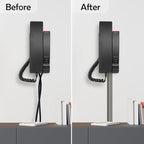 Rubber Bond TV Cord Hider Cable Protector - Strong Self Adhesive Wall Cord Cover Cable Hider - Low Profile Cable Management Wall Cord Concealer Cable Raceway