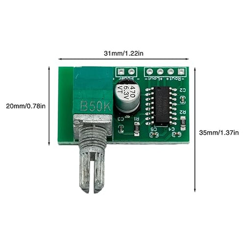 5PCS PAM8403 2x3W Class D Digital Amplifier Board - Ultra-Mini Power Amplifier Module with 2.5-5V Input USB Power Supply for Audio Speakers and Sound Systems (with Potentiometer)