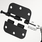 18 Pack Ball Bearing Round Matte Black Door Hinges 3.5 Inch 5/8" Radius Anti Squeak Interior 3-1/2"Flat Bifold Standard Bedroom Indoor for Doors 3 ½" Hardware Essentials House Home Decor Accessories