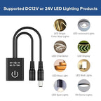 BTF-LIGHTING DC12v-24v MAX 3A Touchless Hand Wave Mini IR Sensor Switch Controller Work with Low Voltage FCOB COB Monochrome Lamp Suit for Cabinets, Doors (No Power or LED Strip)