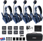 SYNCO Xtalk Master Wireless Intercom Headset System,4 Person 2.4GHz 500m/1640ft Headset with Noise Reduction Program,Real-time Monitoring