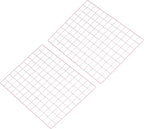 PATIKIL 18"x26" Wire Grid Panel, 2 Pack Board Photo Pictures Memo Display Grid Panels Hanging Organizer Wall Decorative Panel for Home Office Wedding, Pink