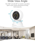 VSTARCAM Inside Cameras for House, 1080P with 5X Zomm, 360° Pan-Tilt, Color Night Vision, Motion Detection, Real-time Alerts, 2-Way Audio, Compatible with Alexa, Cloud & SD Card Storage(up to 256GB)