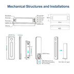 RF Wireless RGB LED Strip Controller - Magnetic Wall-Mounted Sensitive Touch Slide Remote Kit, Brightness Dimmable, DC 5V-36V 8A Compatible with RGB LED Tape