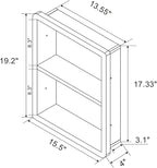 Shower Niche 14x18, Recessed Medicine Cabinet Without Mirror, 304 Stainless Steel Bathroom Storage Cabinet with Shelf, Waterproof Wall Niche for Bathroom in Matte White