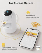 Dzees 5G/2.4G WiFi Indoor Security Camera Pet Camera No Subscription, 2K 360° WiFi Cameras, Wired Dog Pet Camera with Phone App, MagicPix Night Vision, Calls, 2-Way Audio, 24/7, Motion Tracking