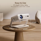 Aurzen Multi-Angle Projector Stand, 180° Rotatable, Compatible, TMY, HAPPRUN, Yaber, Epson & Most Projectors (¼-Inch Screw, Gimbal Stand)