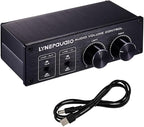 QIUNI Passive Volume Controller with Fully-Balanced & Single-Ended Mode XLR & RCA Interface for Home Stereo System Pre-Amplifier Speaker
