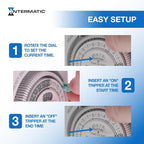 Intermatic TN111K 15-Amp Indoor Timer - Versatile 24-Hour Control - Easy Manual Override and Single 2-Prong Design (2 Pack)
