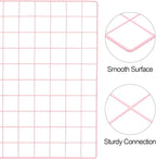 PATIKIL 20"x20" Wire Grid Panel, 2 Pack Board Photo Pictures Memo Display Grid Panels Hanging Organizer Wall Decorative Panel for Home Office Wedding, Pink