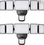 Olafus 130W Motion Sensor Outdoor Lights, 13000LM 2 Pack Motion Sensor Flood Light, Dusk to Dawn Outdoor Lighting, IP65 Waterproof Motion Detector Lights for Outside, Black