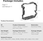 SMALLRIG R5 Mark II Cage for Canon R5 Mark II with Cooling Fan CF-R20EP, Compatible with for Arca-Type Tripods, for DJI RS 2 / RSC 2 / RS 3 / RS 3 Pro/RS 4 / RS 4 Pro Stabilizers - 5092