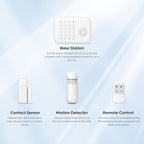 Hapippofa Alarm System for Home Security,WiFi/4G Home Alarm System with DIY,Remote Control App Alert Door Window Sensor Motion Detection No Monthly Fee Compatible with Alexa & Google