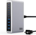 730W USB C Charger Block,GaN IV Fast Charging Station Hub 10 Ports,QC4.0+3 PD 100W USB C Laptop Charger Ports Power Adapter Compatible with MacBook Air/Pro,DELL,iPhone 17/16/15/14/13,iPad,Steam Deck
