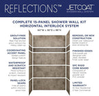 Miseno MSW-603696RFL Readyset 60" X 36" X 96" Fifteen Panel Alcove Shower Wall Kit - Cestrum