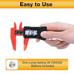 UNIPEC 6" Digital Caliper – Measuring Tool with LCD Display, Inch/MM Conversion, Auto-Off, Accurate ABS Body Electronic Caliper for DIY, Woodworking, Metal & Crafts